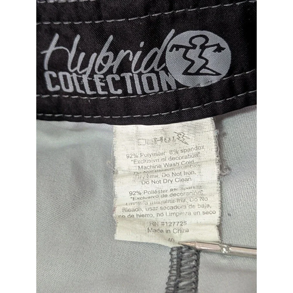 Da Hui Chino Board Shorts Mens 40 Heather Gray Surf Swim Trunks Stretch Logo
